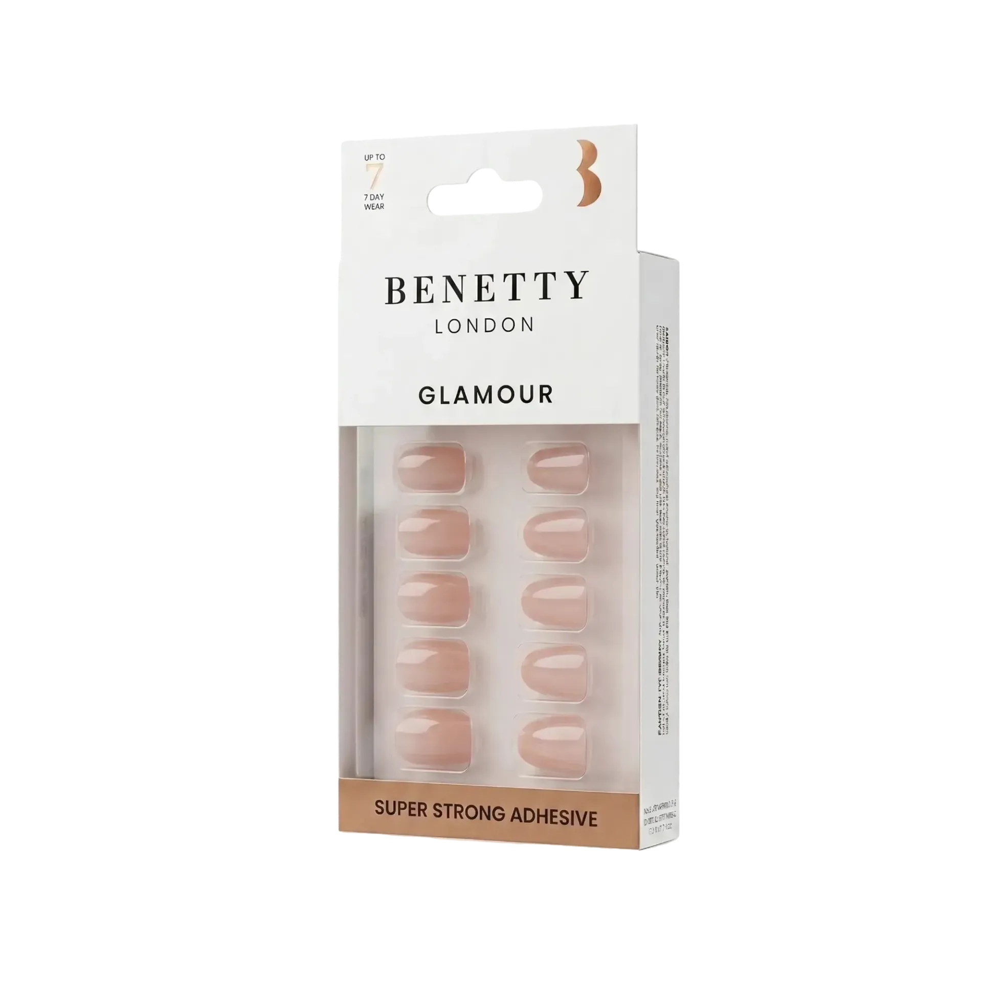 Glamour Nail from Benetty London, 24 Nails with Super Strong Adhesive, F15-69