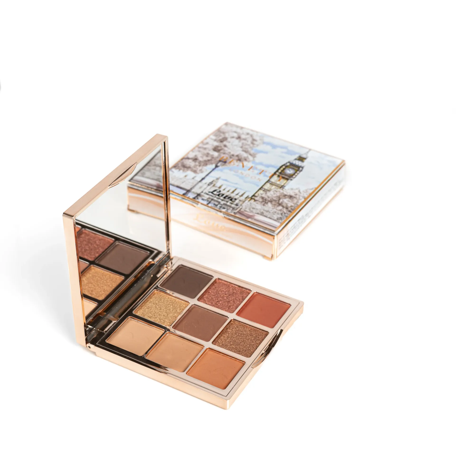 9 Colors Eyeshadow Palette from BENETTY LONDON, Premium Shimmer, Satin Matte & Soft Texture, Love