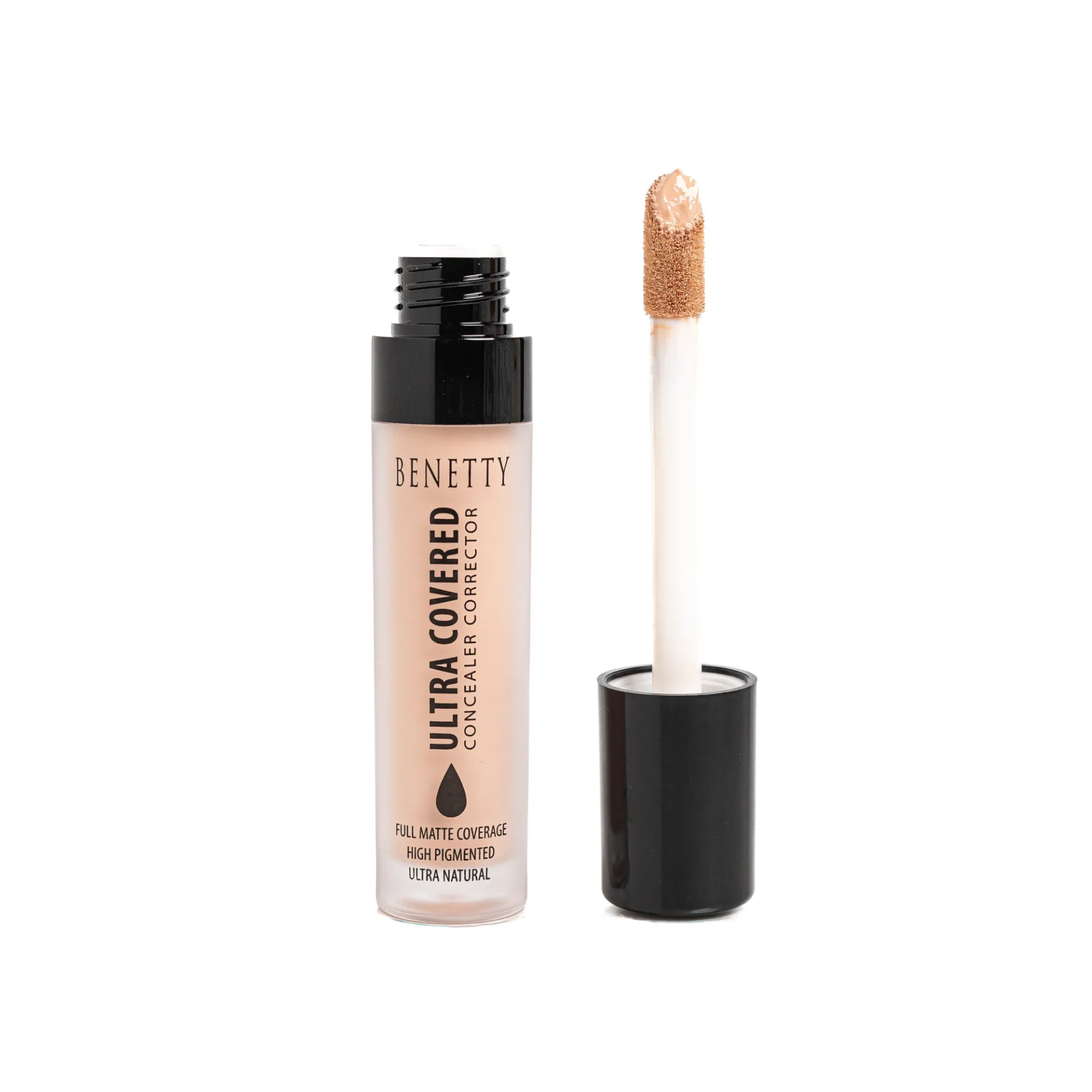 Ultra Covered Concealer Corrector from BENETTY LONDON, Full Matte Coverage, High Pigmented & Ultra Natural, Biscuit 173