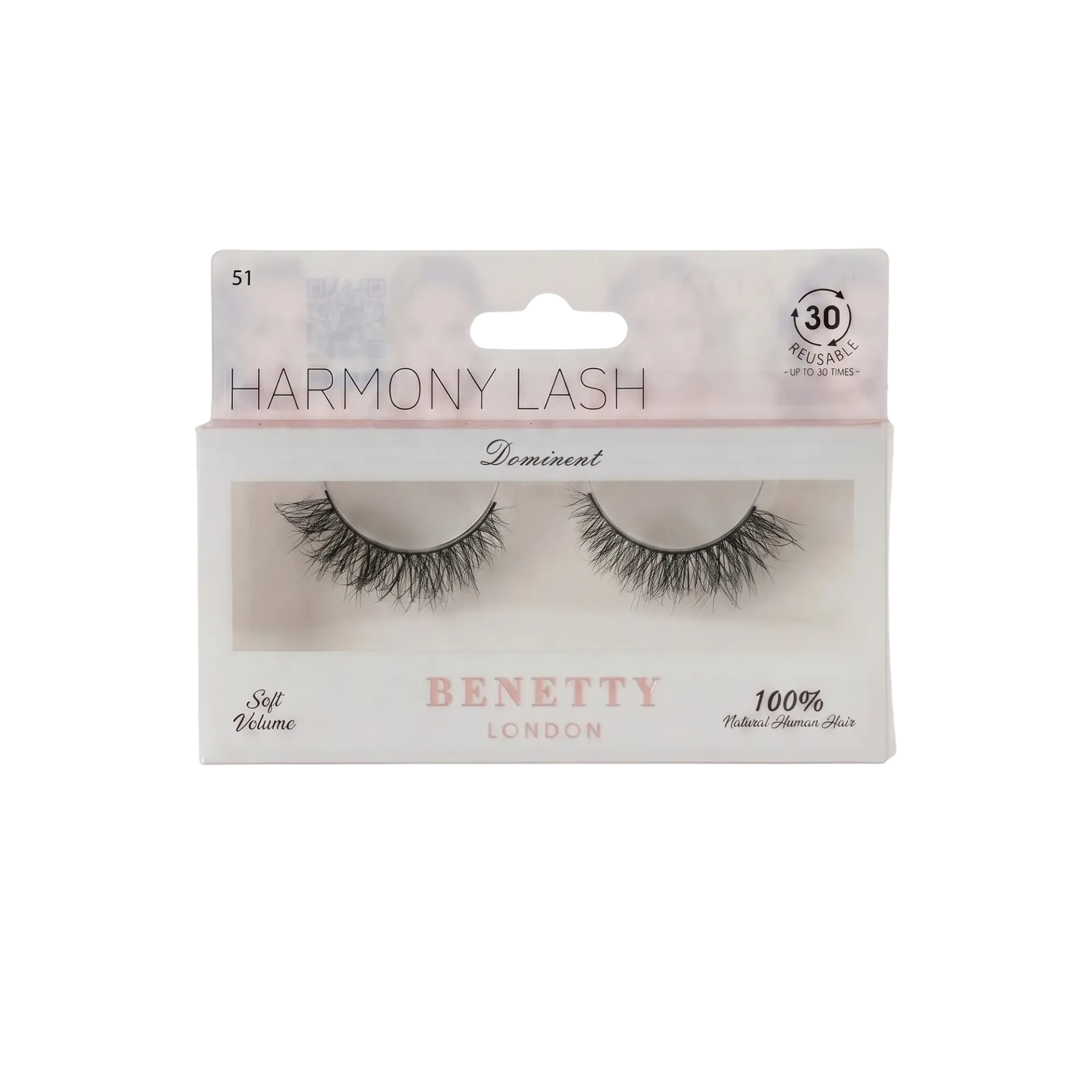 Natural hair lash from Benetty London, Dominant 51