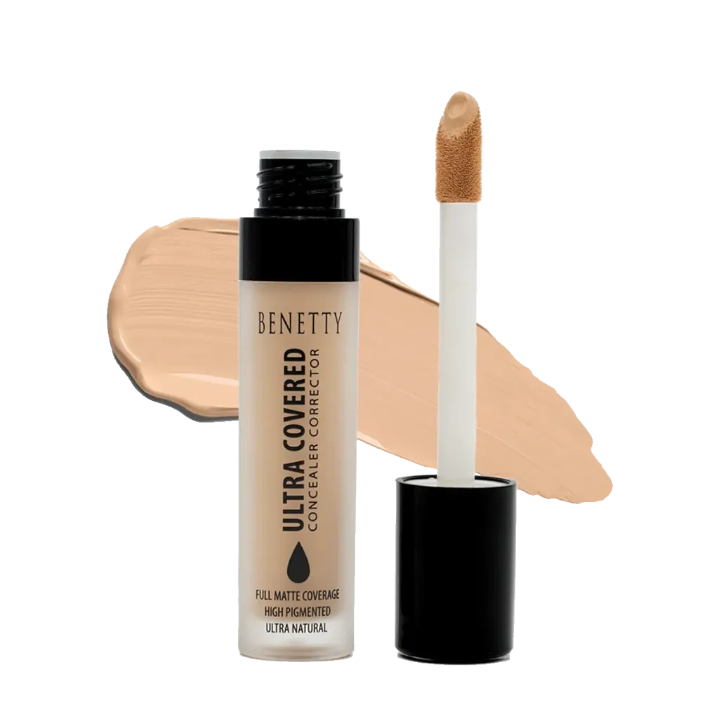 Ultra Covered Concealer Corrector from BENETTY LONDON, Full Matte Coverage, High Pigmented & Ultra Natural, Beige 171