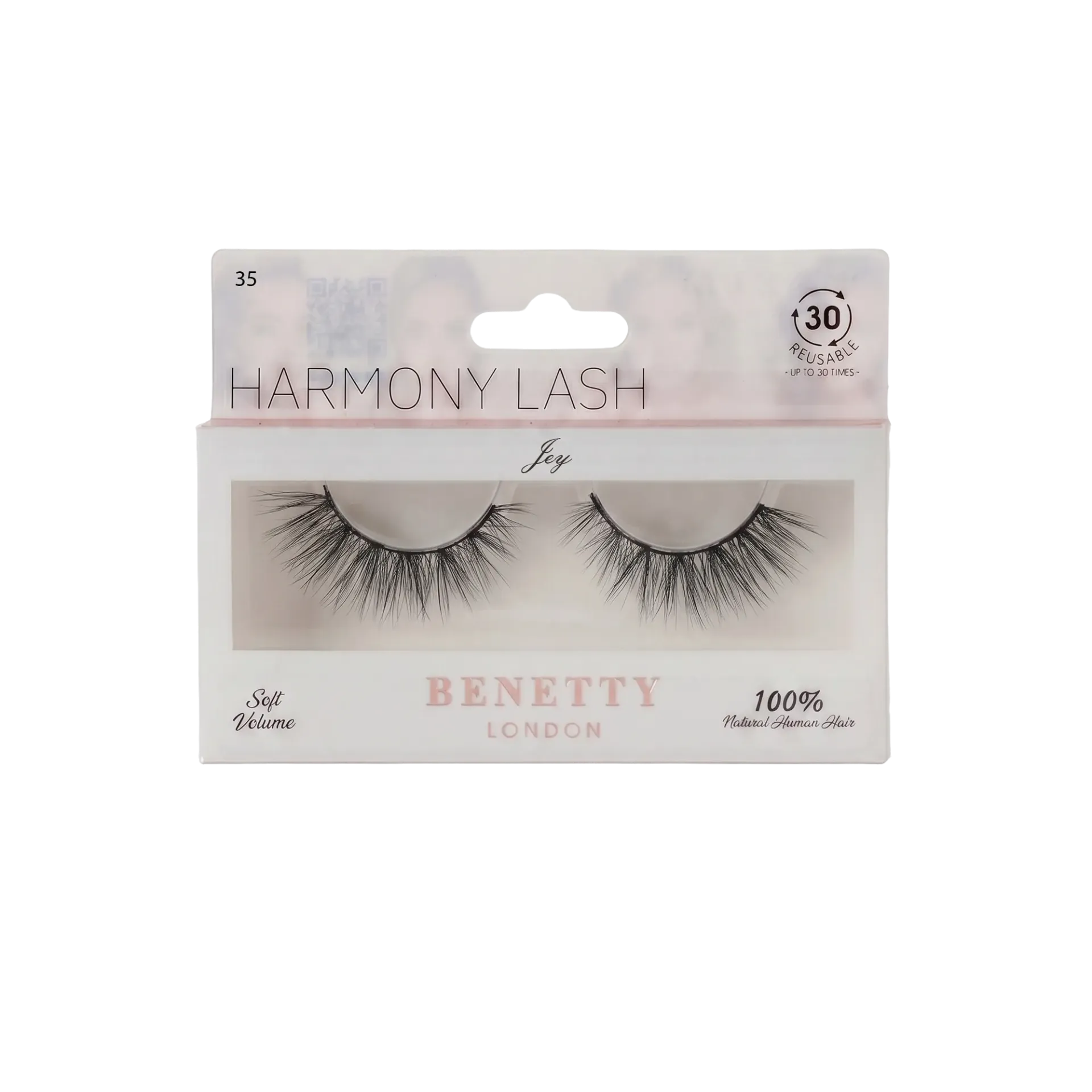 Natural hair lash from Benetty London, Icy 35
