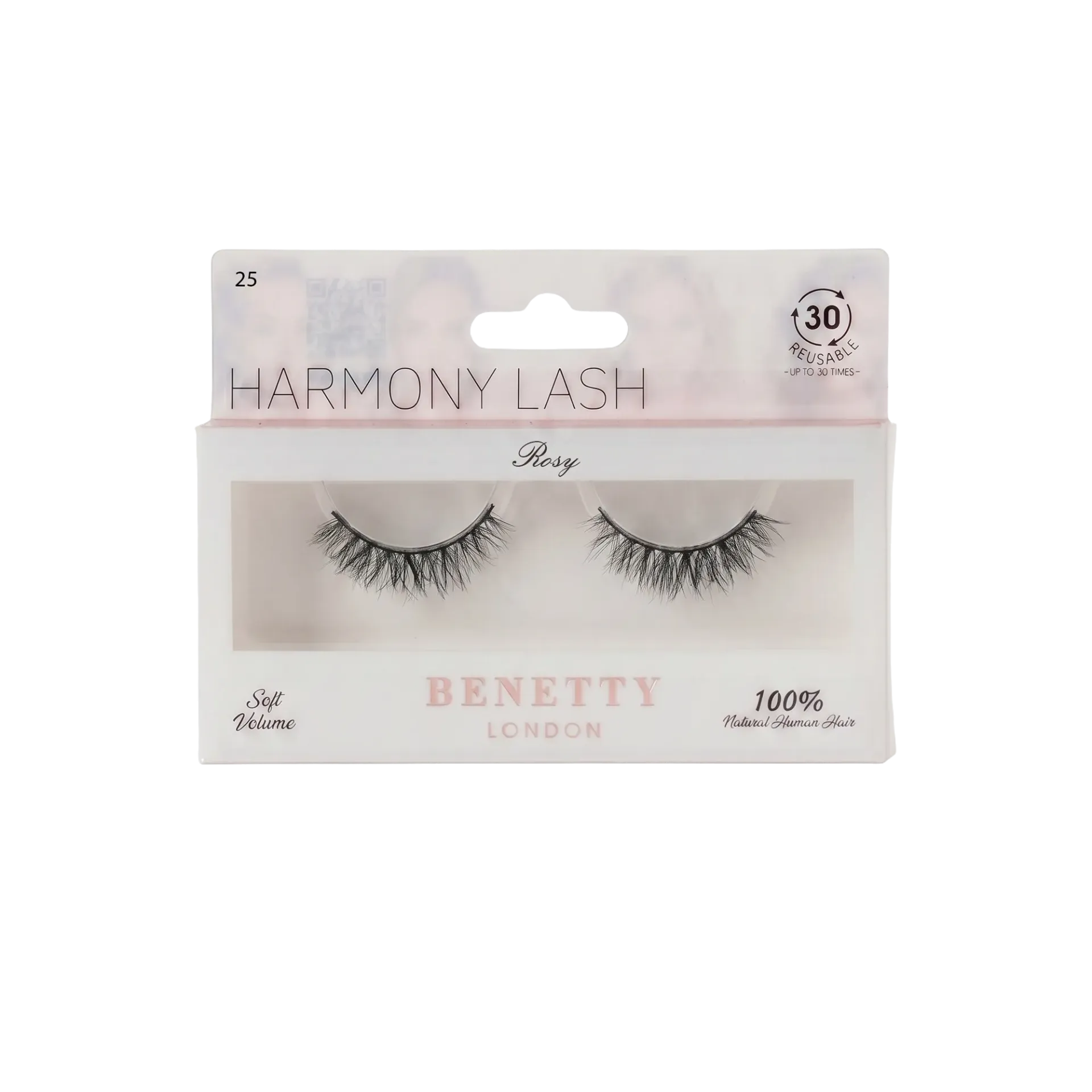 Natural hair lash from Benetty London, Rosy 25