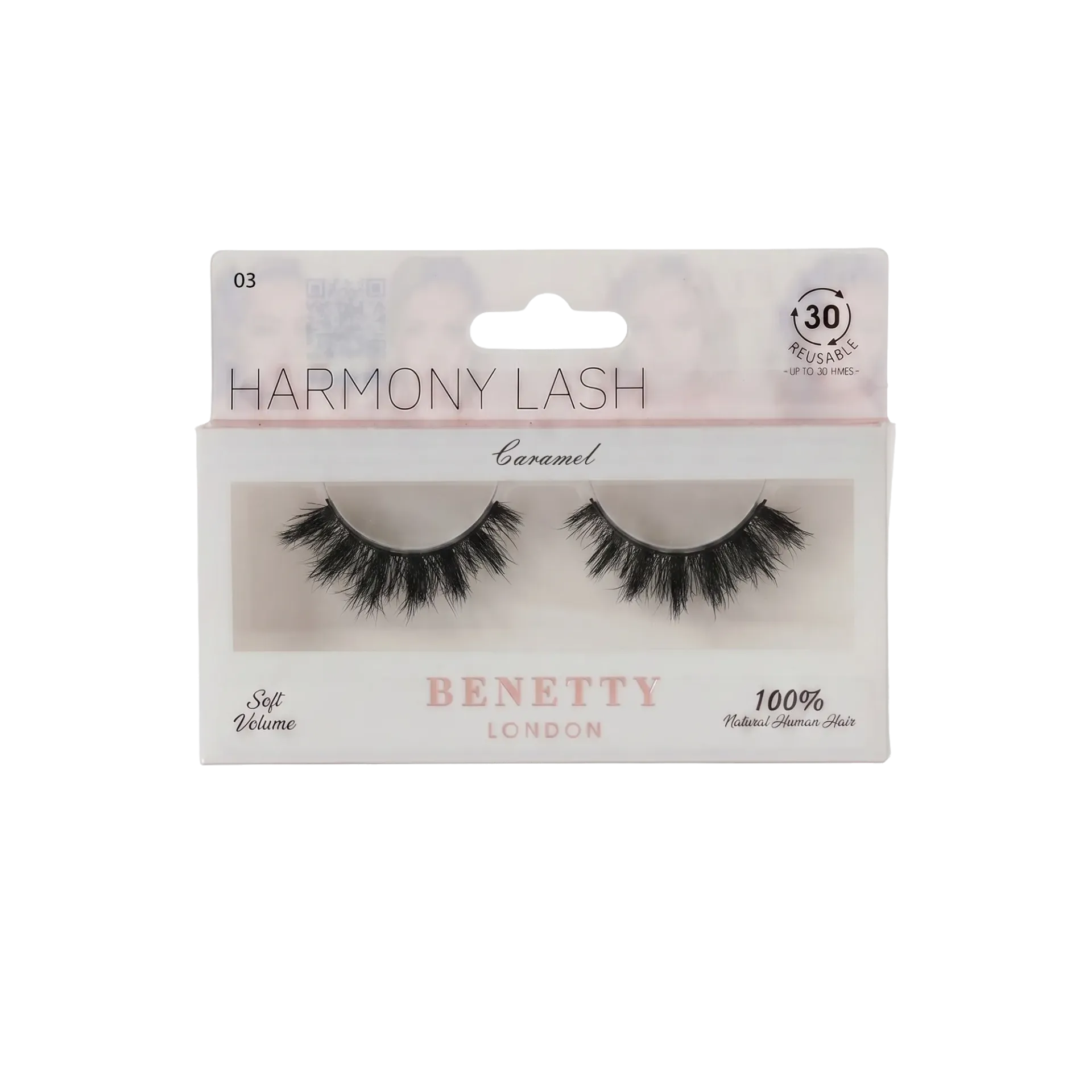 Natural hair lash from Benetty London, Caramel 03