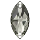 Swarovski Sewing, Black Diamond Color, Size 18mmx9, 3223